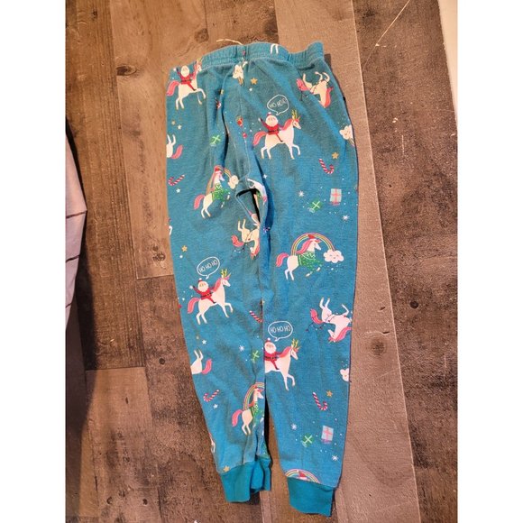 Carter's blue youth pants santa unicorn candy cane xmas tree presents - Picture 4 of 4